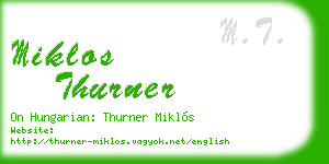 miklos thurner business card